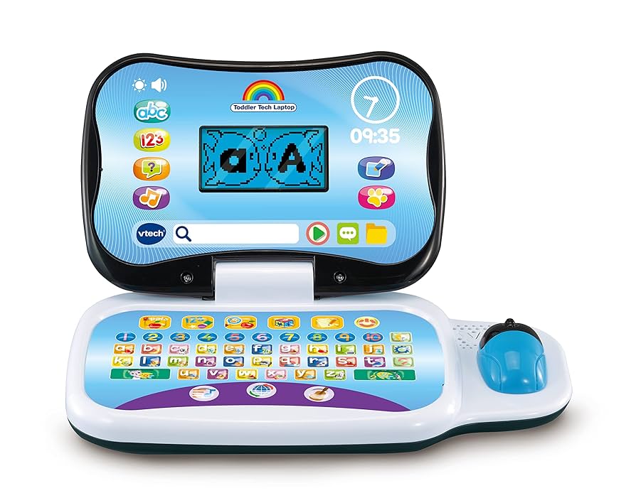 Amazon.com: VTech Toddler Tech 筆記型電腦,互動式教育電腦玩具
